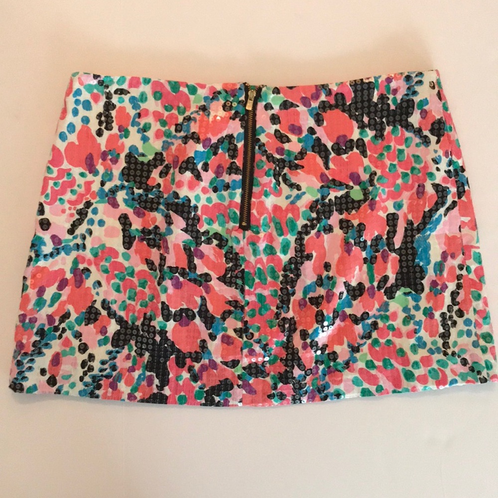 NWOT Lilly Pulitzer Tate Sequin Mini Skirt Size 2 - Picture 3 of 3